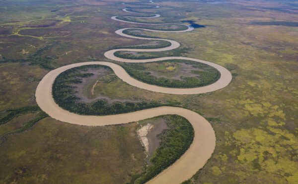 This image is of the impressive and winding Adelaide River in the Top End of the Northern Territory from a light aircraft.